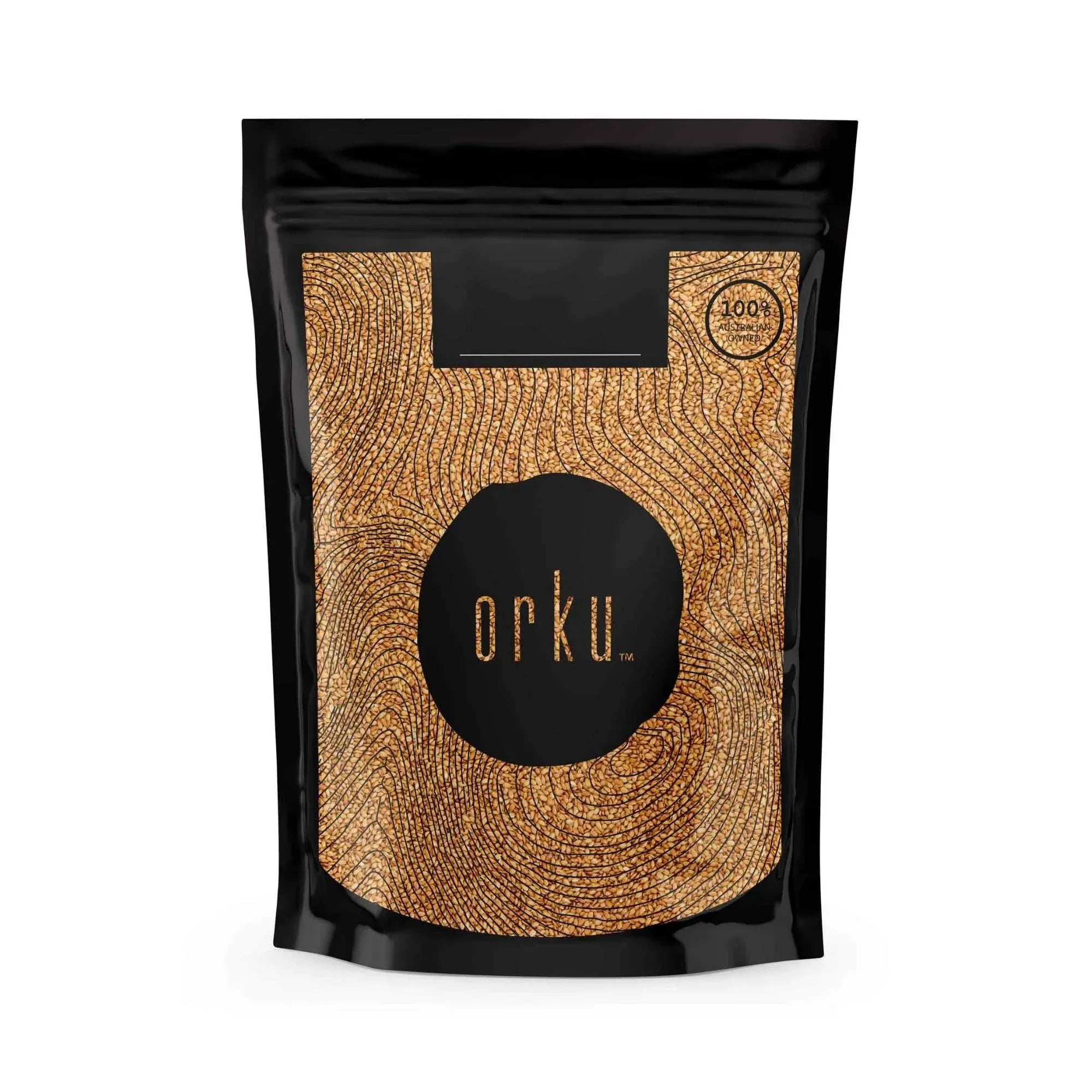 Orku 100g Organic Golden Linseed Flaxseed Whole Grain Non GMO